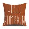 Thanksgiving Linen Pillowcase Autumn Pumpkin Print Pillow Cushion Cover