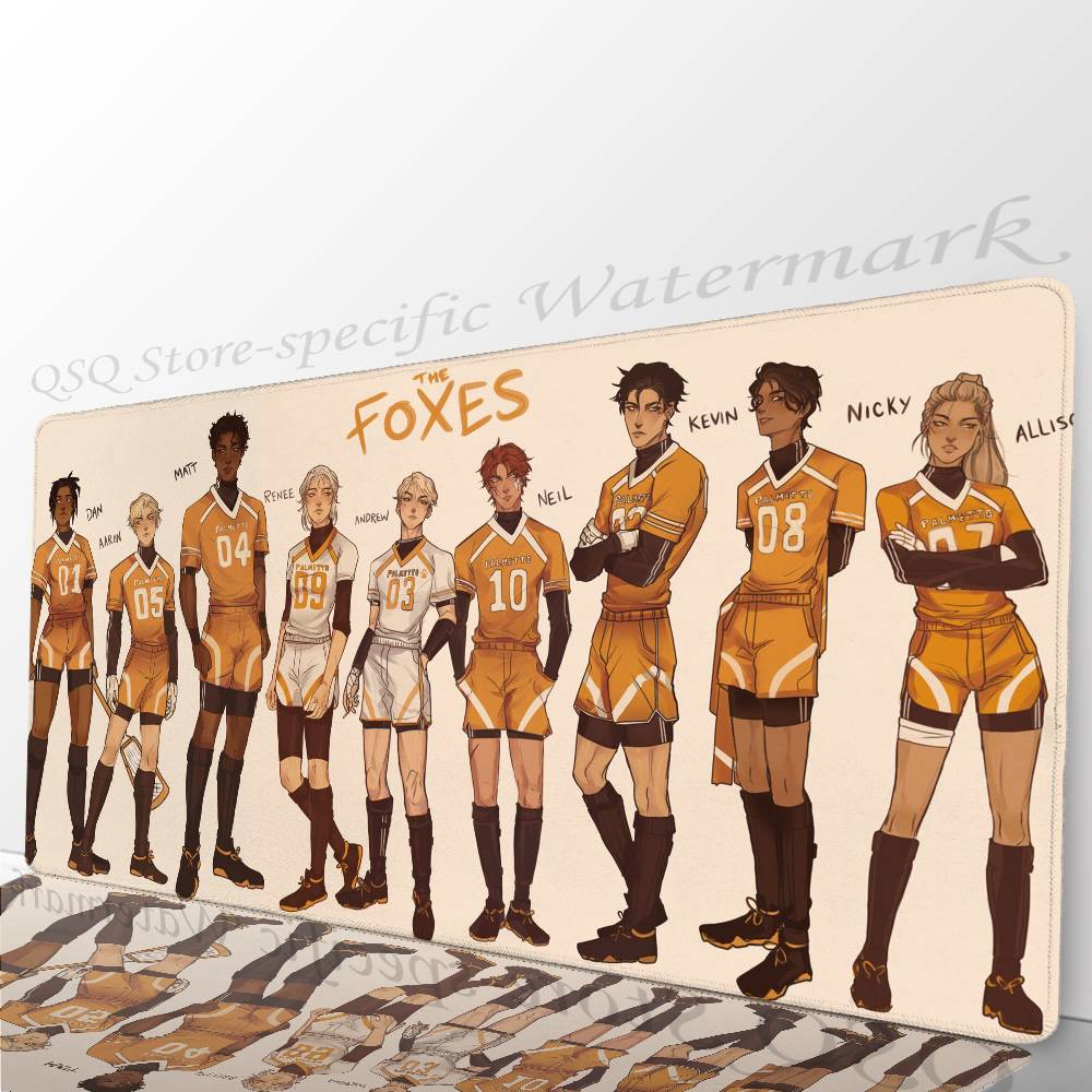 O Mousepad Anime F-Foxhole Court Antiderrapante Adequado Para Computadores de Escritório Laptops Jogos de E-sports Tapetes de Mesa Teclado XXL