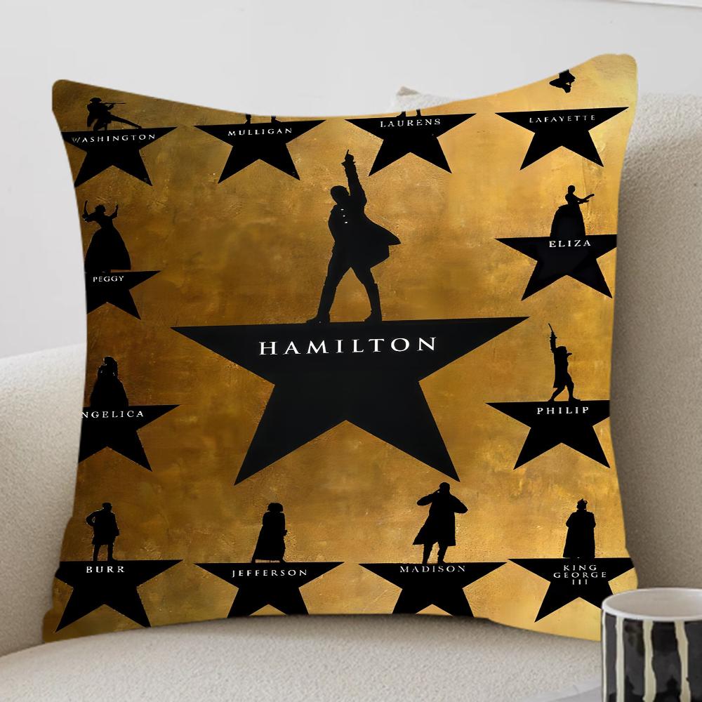 American Musical Hamilton Vintage Pillow Gift Home Office Decoration Pillow Bedroom Sofa Car Cushion CoverPillow Case