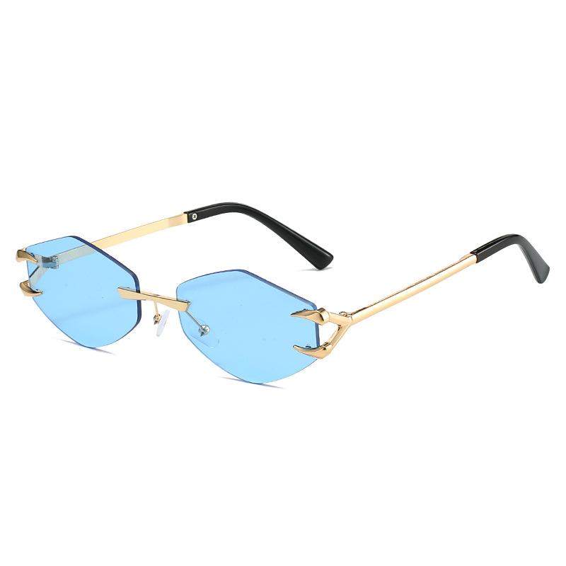 New claw hook sunglasses fashion polygonal frameless sunglasses high sense personality funny trend sunglasses