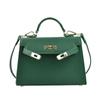 French niche lychee pattern handbag women's 2026 early spring versatile Kelly bag simple commuter messenger bag