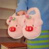 Fashion Fluffy Pink Piggy Slippers for Women Winter Indoor Anti-Skid Home Slippers Warm Ladies Room Shoes House Slides