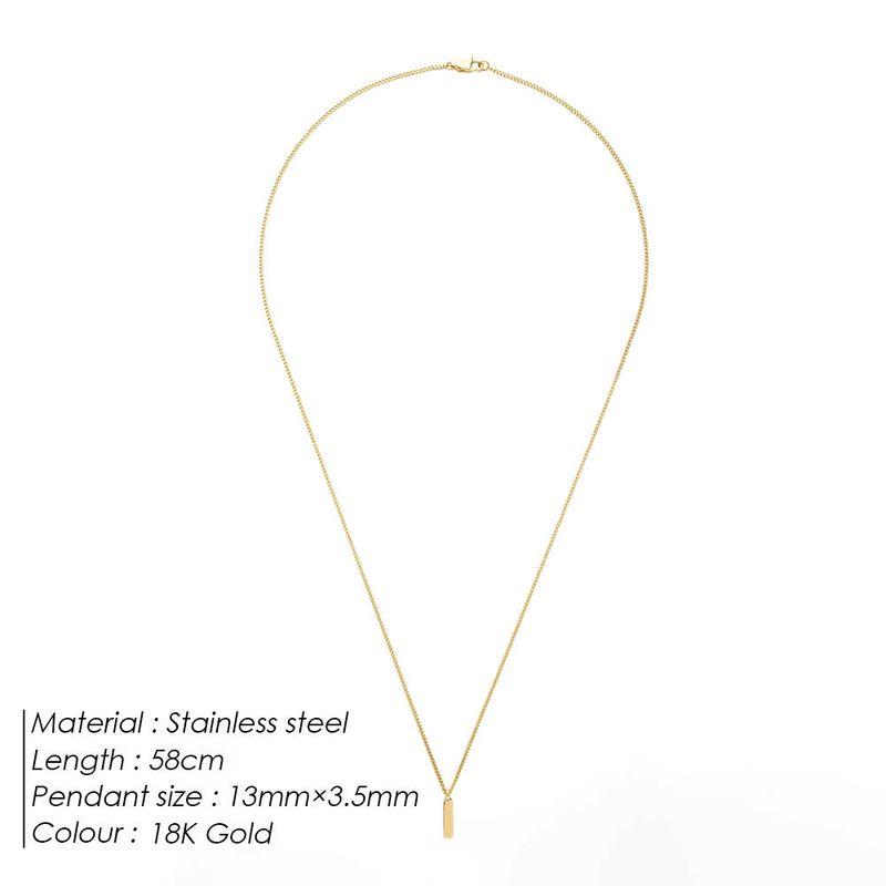 Emanco Fashion Men s Fashion Minority Simple Cuban Link Chain Necklace Unique Design Accessible Luxury Clavicle Chain 18K gold