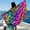 Gold Leopard Beach Towel Ultra-fine Fiber Quick Drying Absorbent Beach Swimming Vacationvacation Essentials Gifts