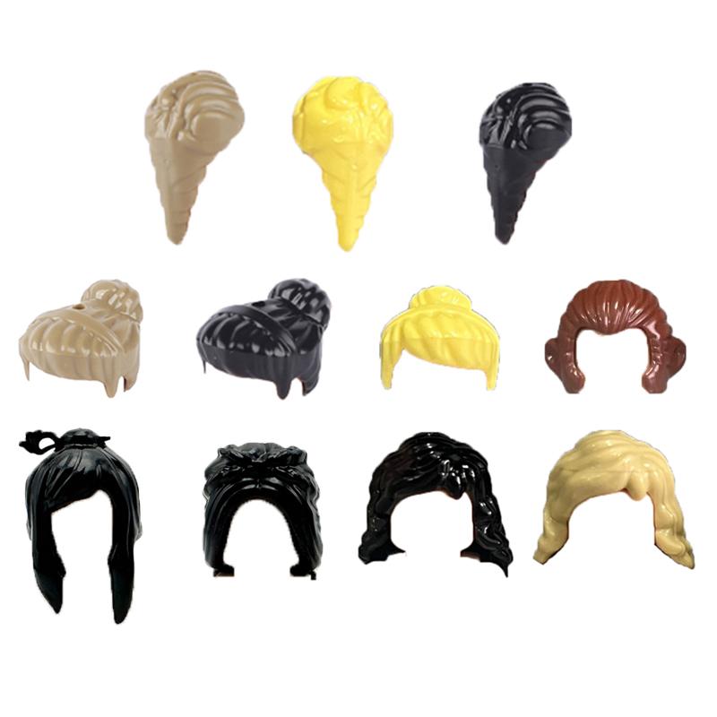 MOC City Building Blocks Procurement Products Body Character Accessories Colorful Hair Mini Bricks Compatible Toys Gift K075 DIY