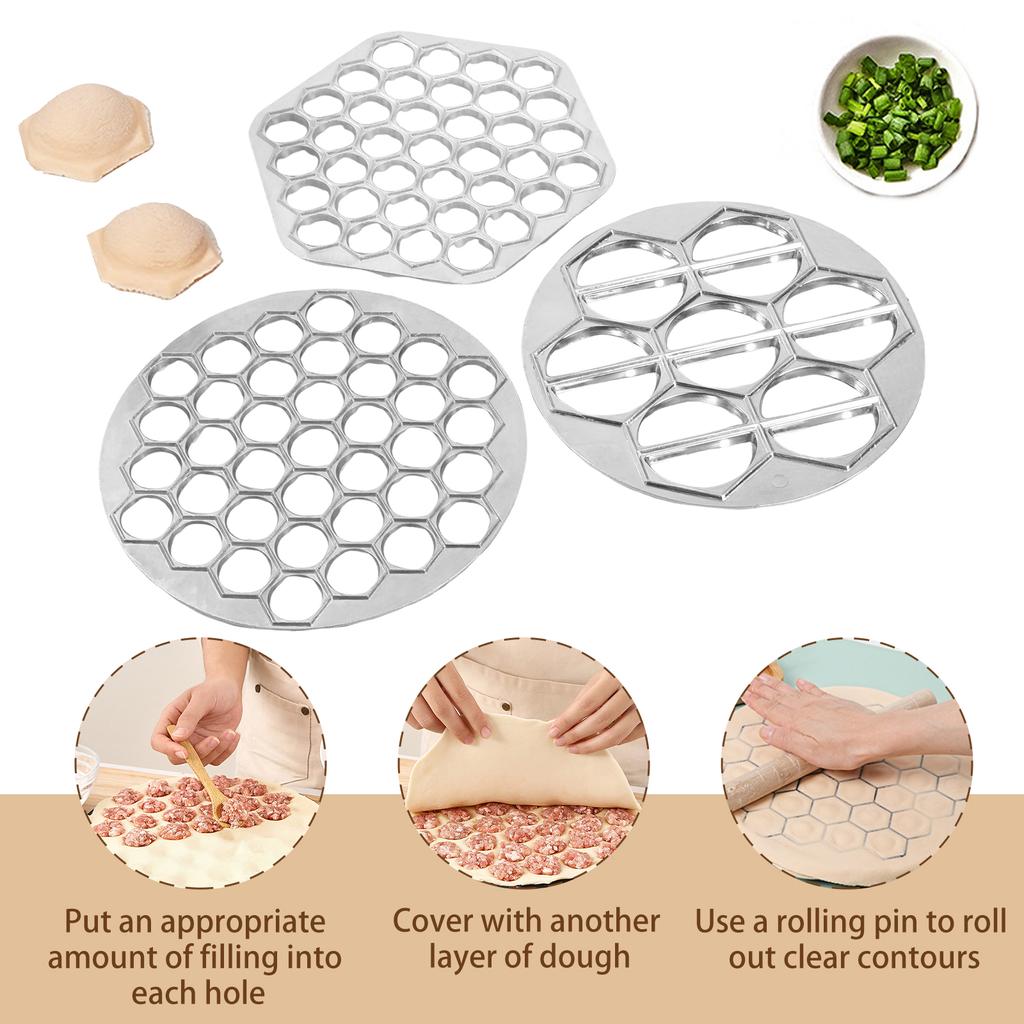 3Pcs Russian Ravioli Maker Dumplings Mold 14/37 Holes Pelmeni Metal Dumplings Make Mold Ravioli Cutter Tools Kitchen Accessories