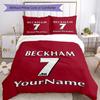 Manchester Personalizza il tuo nome Set Biancheria da Letto Copripiumino Traspirante con Federe Decorazione per la Casa Regalo di Compleanno