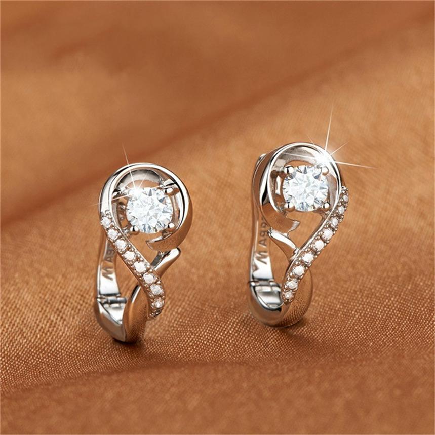 Buy Women Fashion Creative Faux Crystal Rhinestone Ear Stud Wedding