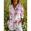Women's Shirt Floral Graphic Elegant Vintage Tropical Long Sleeve Shirt Collar Regular Tops Daily Buttons Print Summer Spring