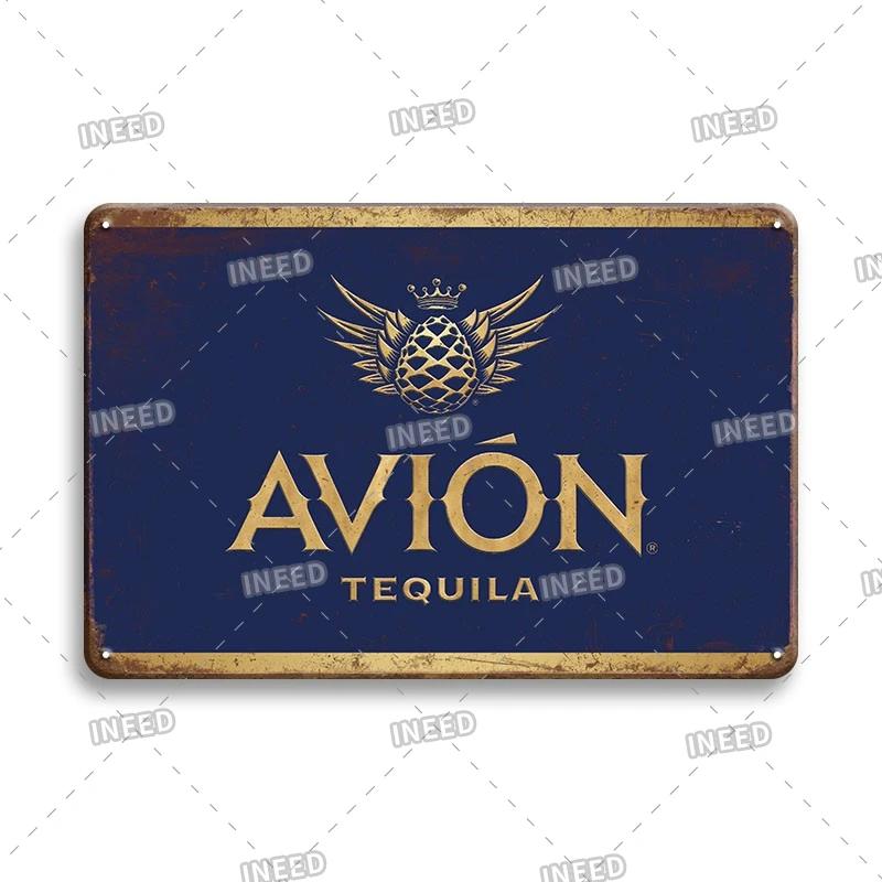 Tequila Whisky Tin Sign Metal Sign Dekoracyjny Vintage Plate Decor Retro Plakietka do Baru Pub Man Cave Club Room Home Wall Decor