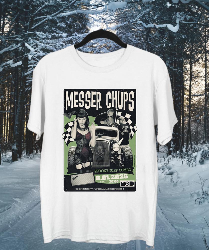 Messer Chups Band Spooky Surf Combo T Shirt Size S-5XL Unisex T-Shirt S
