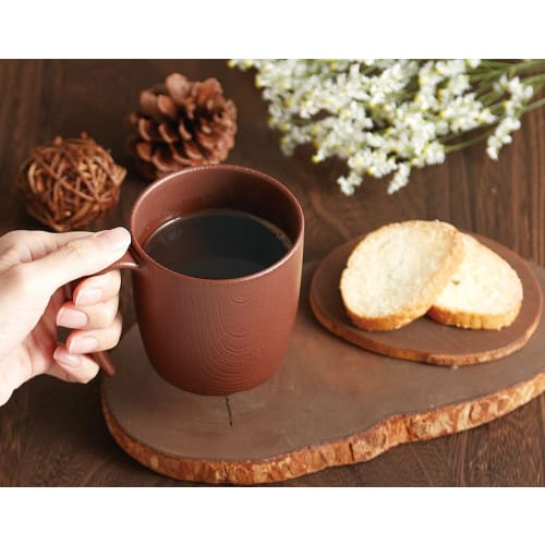 Skater Wood Grain Easy To Hold Cup 290ml Brown Made In Japan NMGS1H-A