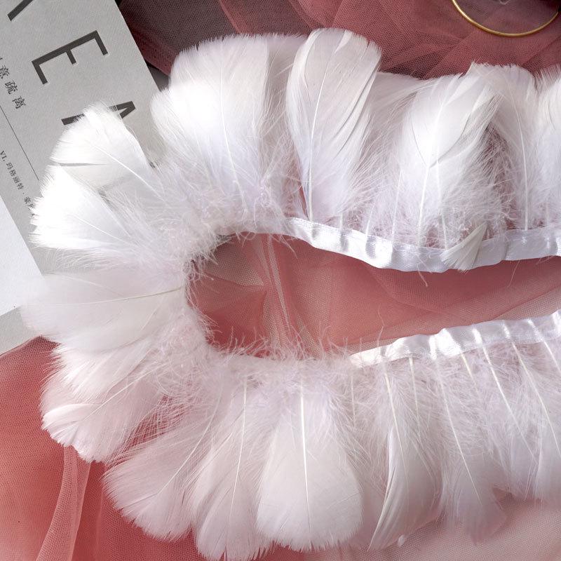 Colorful Goose Feather Strips for DIY Skirts, Shawls, Costumes, and Decorations