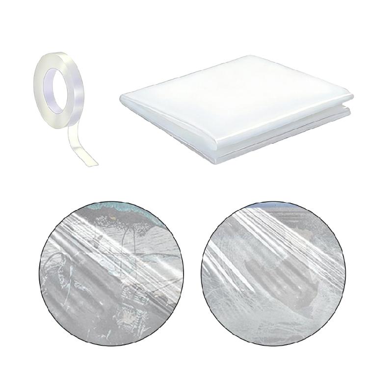 Wasserdichte Auto-Fensterabdeckfolie PVC-Folie für zerbrochenes Fenster 31,5 Zoll breit Fahrzeugglas-Reparaturset Einfache Installation
