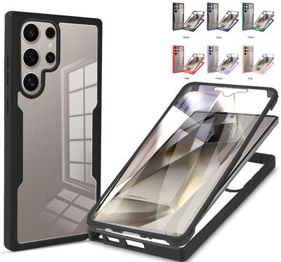Nárazuvzdorný 360° kryt na ochranu obrazovky celého těla pro Samsung Galaxy S21 S22 S23 FE S24 Plus S25 Ultra Edge 5G Průhledné pouzdro