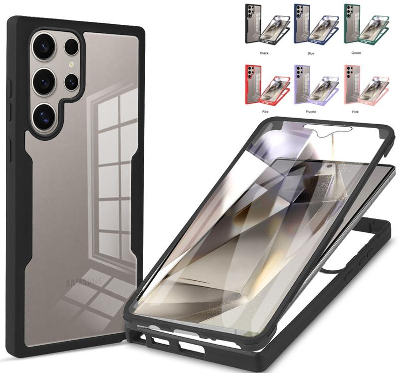 Shockproof 360 Full Body Screen Protector Cover For Samsung Galaxy S21 S22 S23 FE S24 Plus S25 Ultra Edge 5G Transparent Case