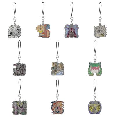 Capcom Monster Hunter Wilds Monster Icon Metal 1 H70mm X W135mm X Zinc Nylon Keychain, Box, Approx. D105mm, Alloy, Iron,