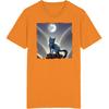 Cat Looking At The Moon T Shirt
