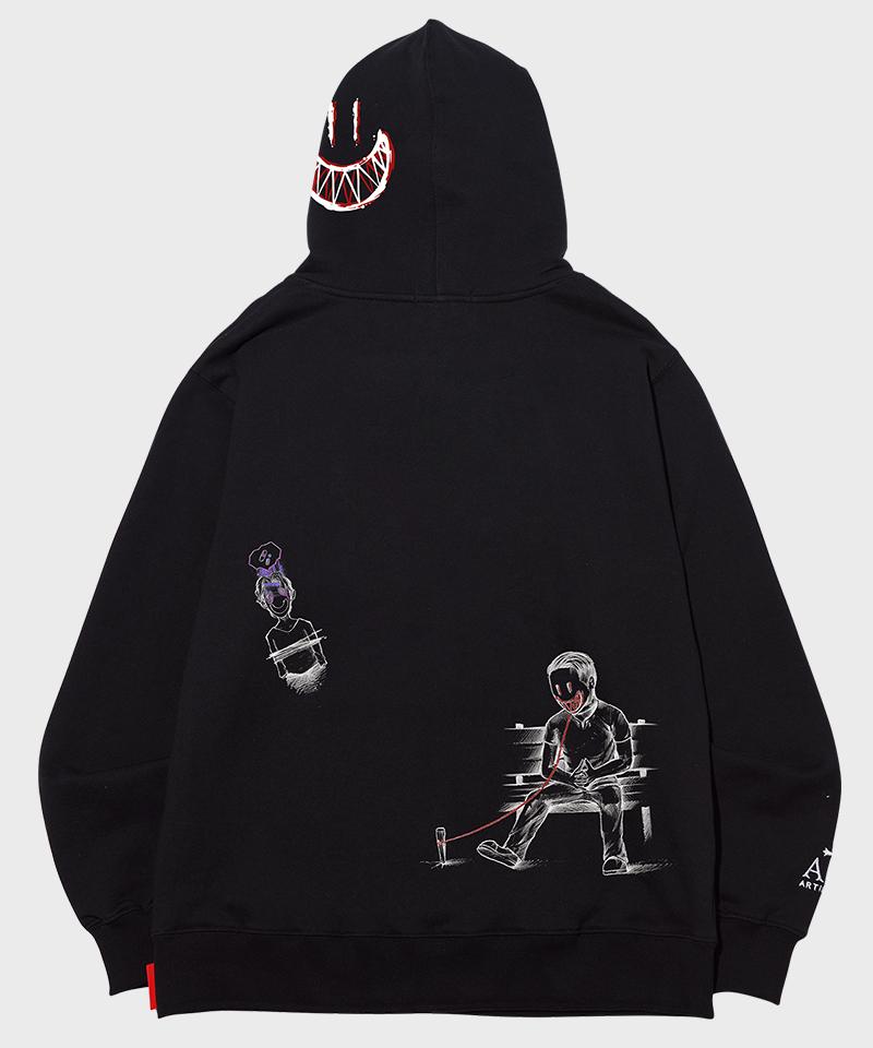 Artistwear [Atw X Twoface] Space Out Zip-Up Hoodie_Bk