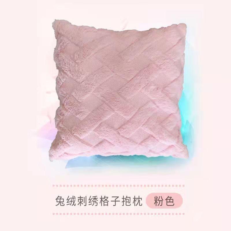 

Ins Nordic Square Cushion Covers Гостиная Диван Подушки Чехол Съемные Плюшевые Наволочки Домашнее Украшение Подушка Чехол 30*50cm светло-розовый