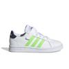 Adidas Neo GRAND COURT Comfortable And Trendy Abrasion Resistant Low top Kids' Skateboarding Shoes White Green GX5746