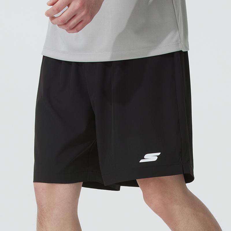 Skechers Sports Lifestyle SS25 Fashion Sports Series Soft Comfortable Skin-Friendly Breathable Quick-Dry Casual Shorts Men Shorts Black P225M272-03K8