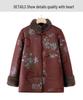Stylish Cotton Padded Winter Jacket for Elderly Women – Fleece Lined Tang Suit for Seniors