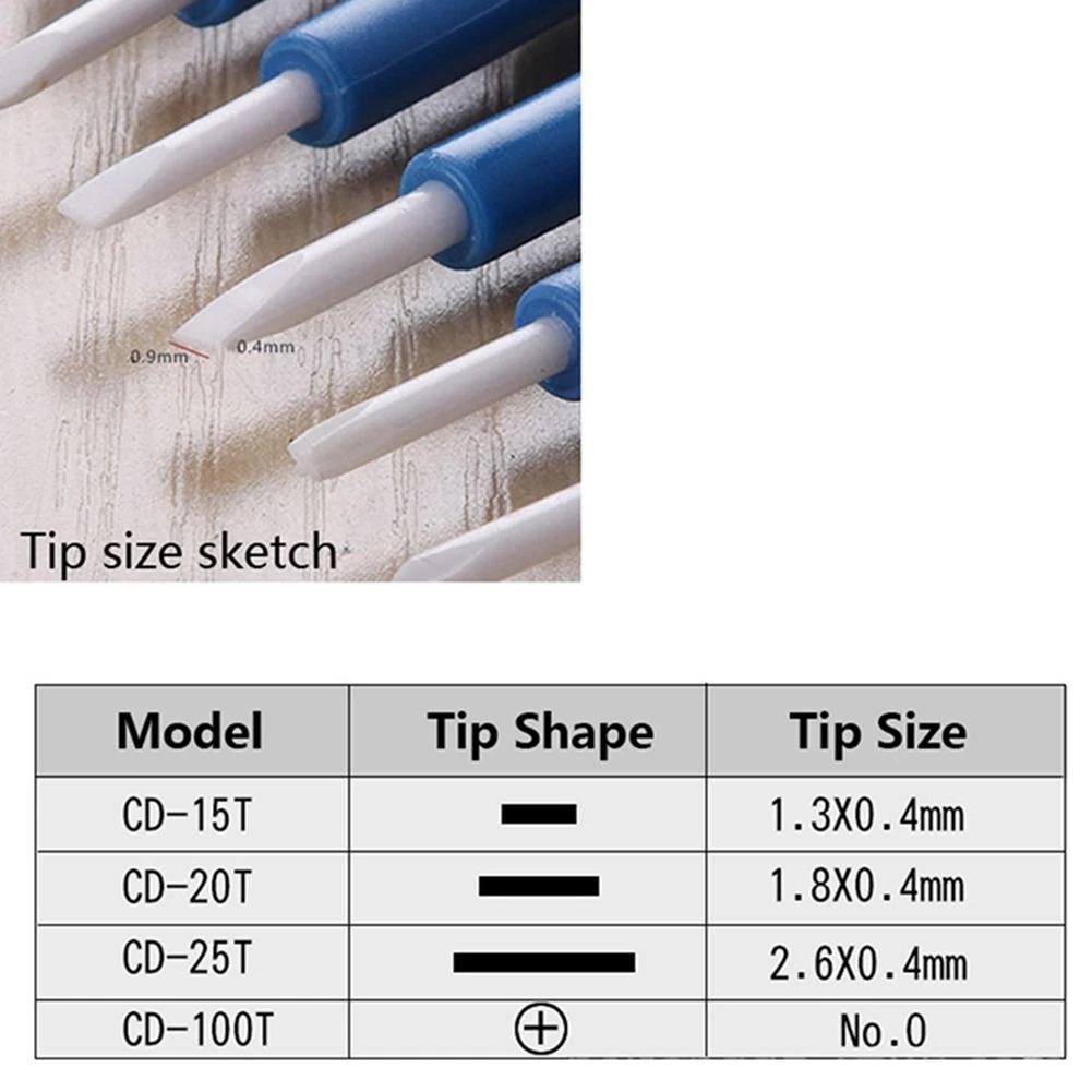 1/4pcs Ceramic Cross Screwdriver Set Mode: CD-15/20/25/100 Flat Point Slotted Screwdriver For High Frequency Circuit Adjustment