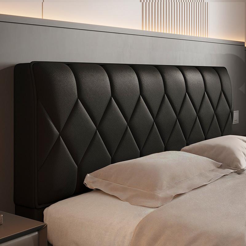 Luxury PU Leather Bed Headboard Cover Thicken Quilted Bed Head Cover All-inclusive Bedside Bed Back Dust Protector Cover