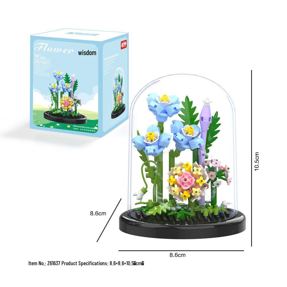 Preserved Lily of the Valley Micro-particle Building Blocks Educational Desktop Ornament Toy