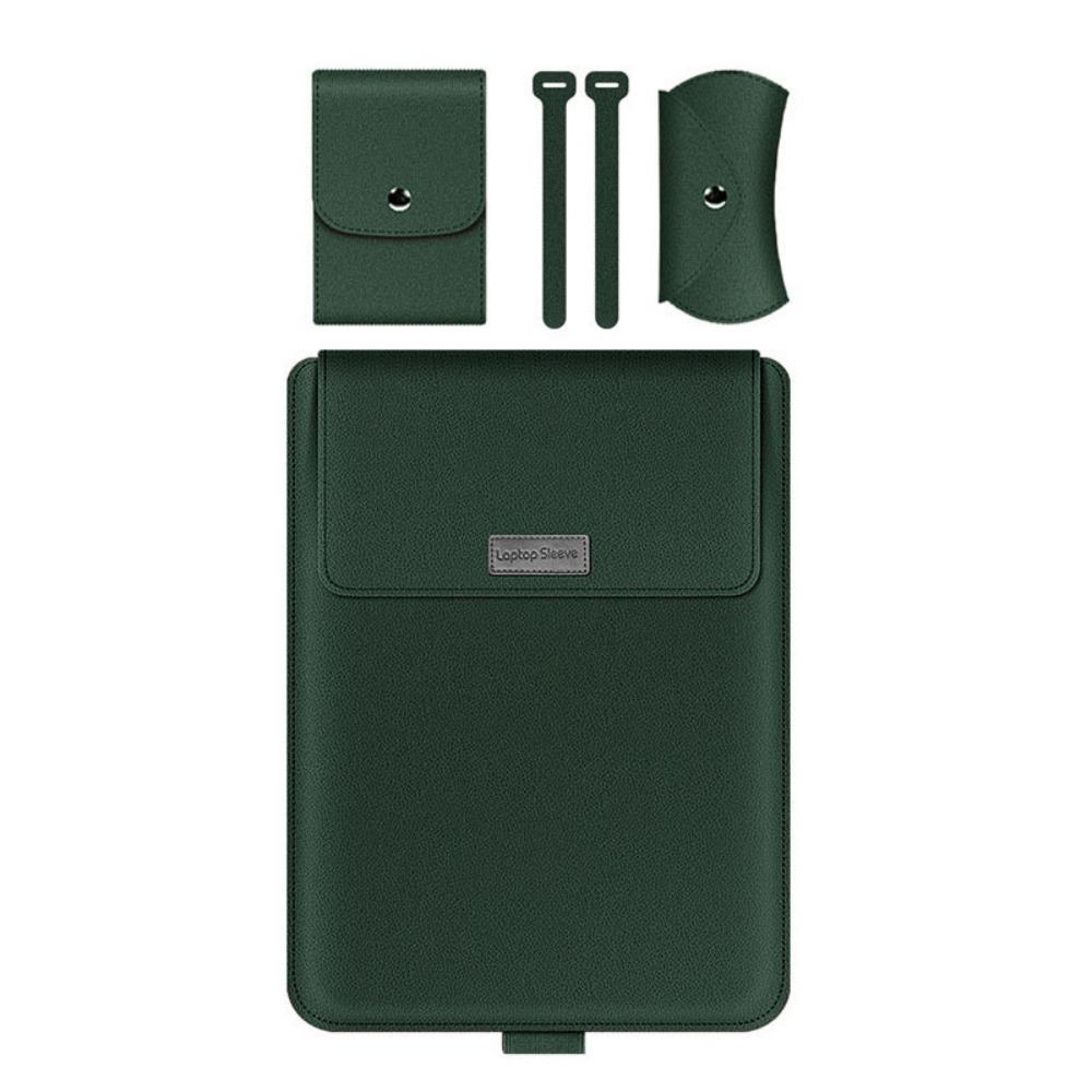 

Ultra Thin Laptop Stand Cover Non-Magnetic Tablet Protective Pouch Travel Use 13.3 14in зелёный