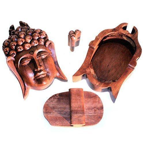 Wooden Puzzle Box Buddha Head