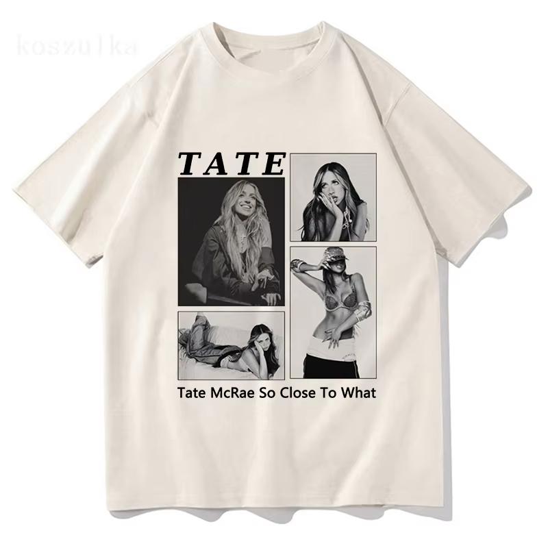 

Tate McRae So Close To What Album Tshirts 2025 New Fashion Singer Print T-shirt Cotton Soft Summer Men/Women T Shirt Unisex Tees S разноцветный