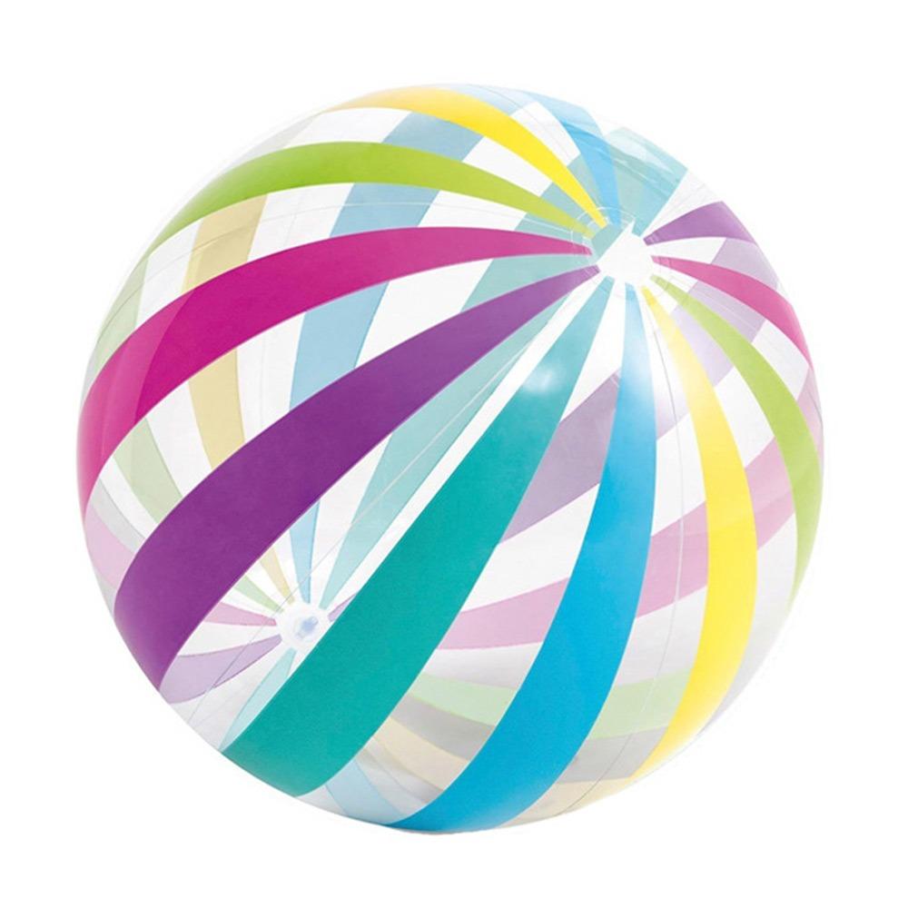 Striped Pattern Colorful Striped Ball Transparent Material Transparent Ball Beach Ball  Beach Party
