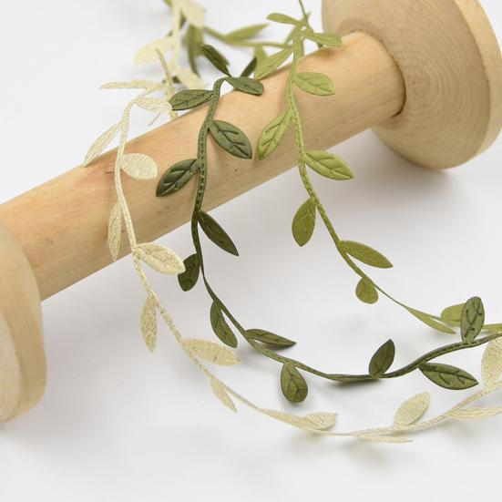 15m Leaves Ribbon Scrapbook DIY New Year Christmas Crafts Gift Wrapping Decor