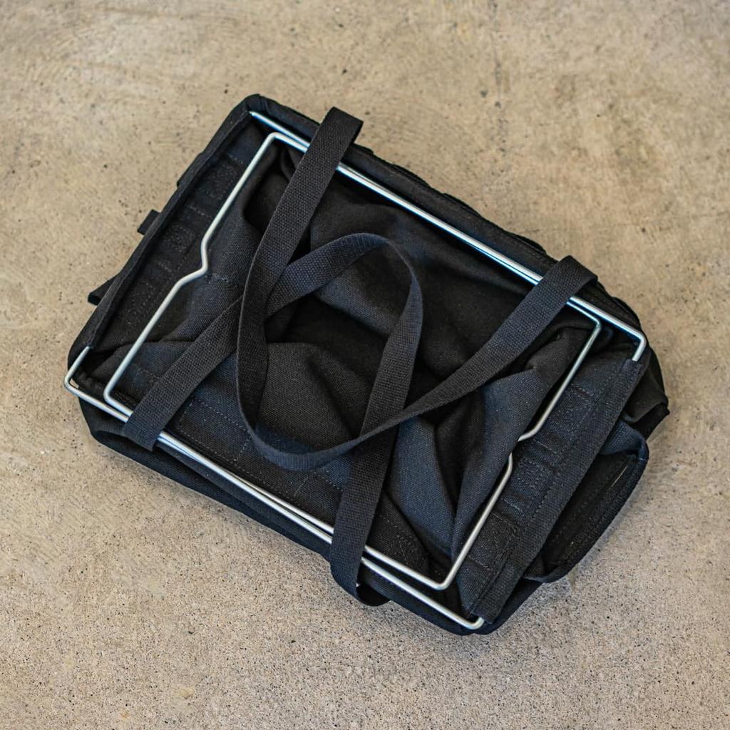 WHATNOT Storage Container Tool 360mm Wide x 250mm Deep x 320mm Bag, Canvas, High, OB-03-BK