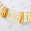 Handmade 1St Birthday High Chairs Banners Birthday Decoration for Baby Boys Girls with Garlands Crown Hat Photoshoots Props