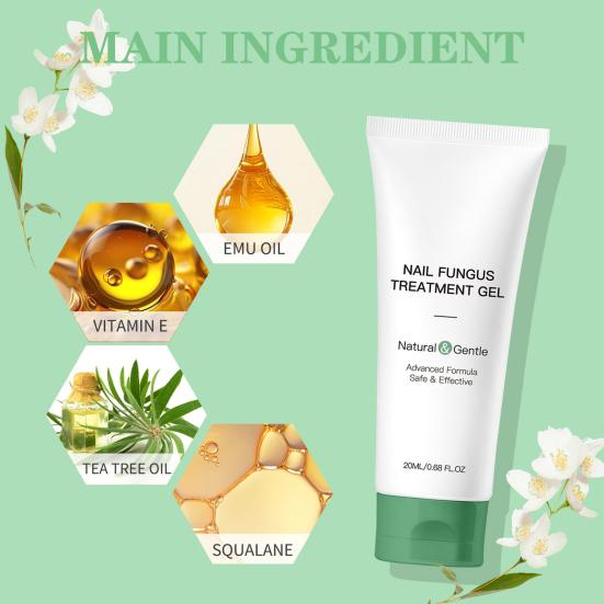1/2Pcs 20ML Nail Fungus Treatment Gel Natural Ingredients Portable Men Women Hydrating Moisturizing Multi-Purpose