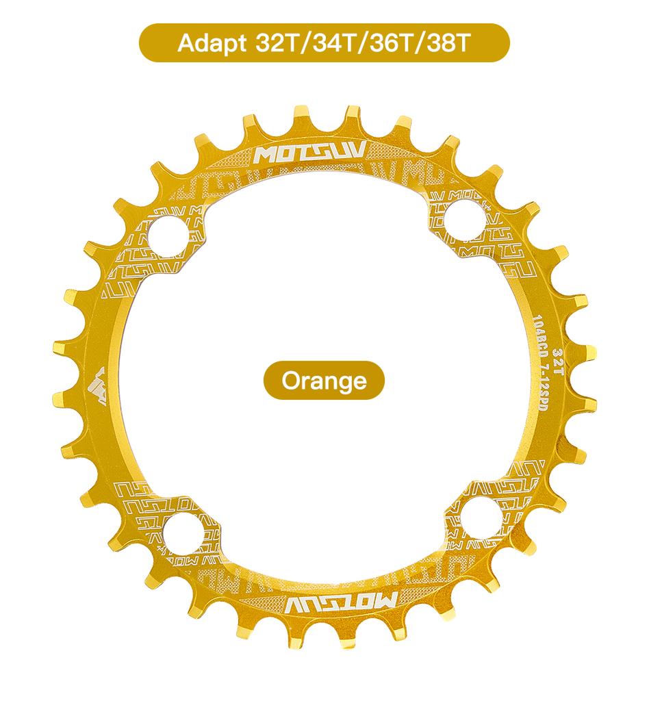 MOTSUV 104 BCD horské kolo Kulatý Oválný Převodník Úzký Široký Pastorek 32T/34T/36T/38T Cyklistický Hvězdicový Kroužek Sada dílů pro Kliky