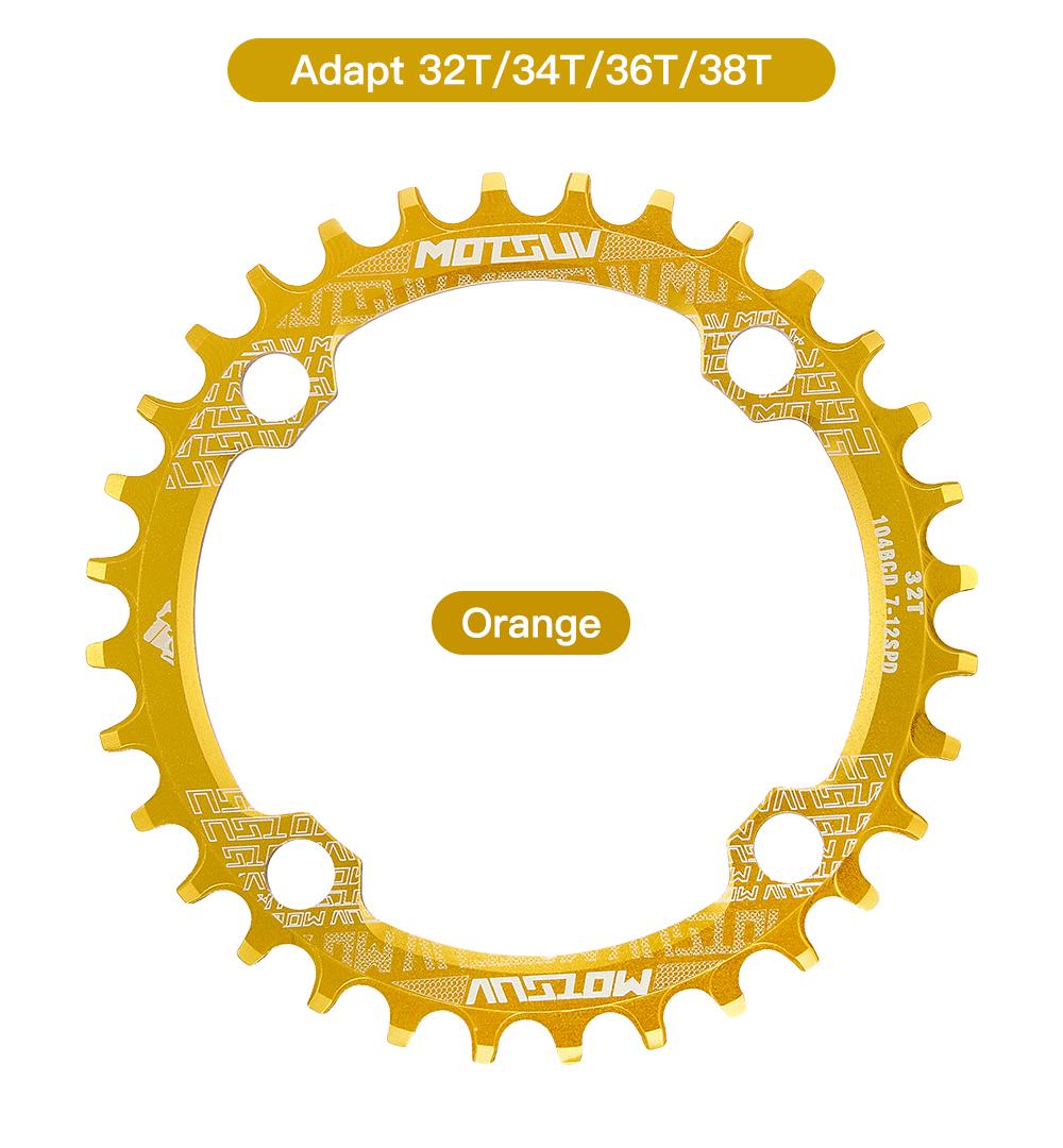 

MOTSUV 104 BCD гірський велосипед Кругла Овальна Зірка Вузька Широка Зірочка 32T/34T/36T/38T Велосипедна Зірка Частина Шатунів 32T&Round золотий