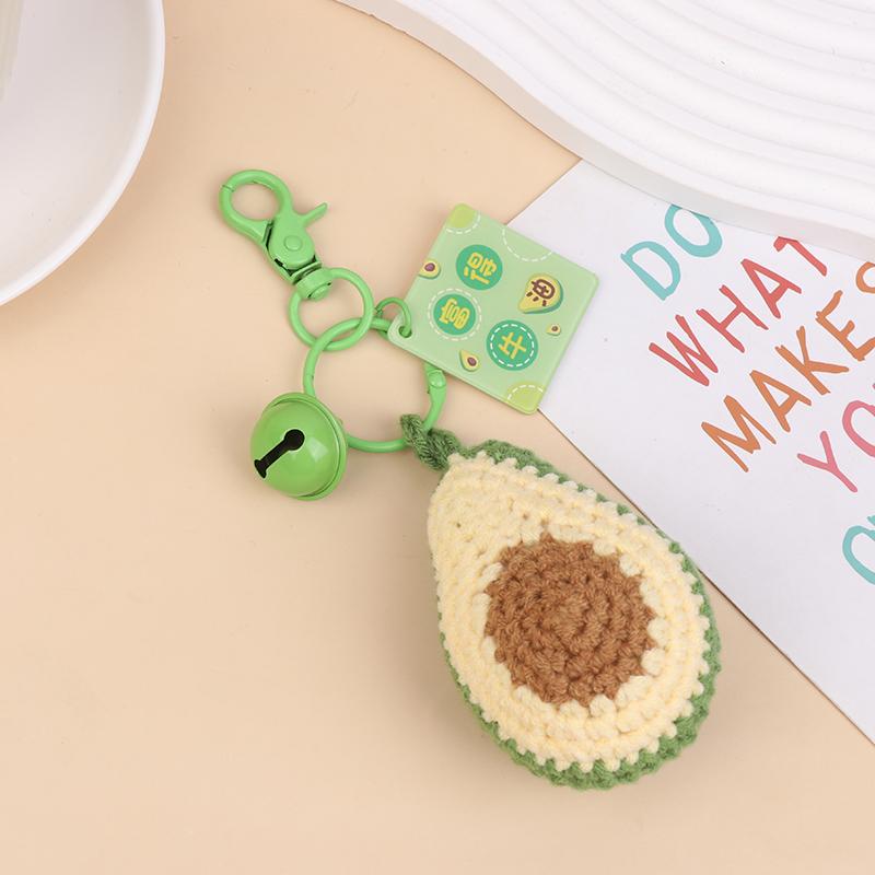 Avocado Lavorazione a Uncinetto di Lana Frutta Ciondolo Portachiavi Per Insegnante Regalo Simbolico Compagno Regalo a Mano Accessori Regalo Ingrosso