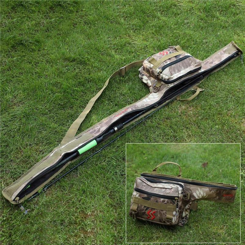 Çok fonksiyonlu Balıkçılık Çantası Taşınabilir 130cm Olta Takımı Çubuk Makarası Lures Çantası
