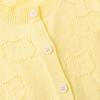 2026 Girls' Baby Bear Hollow Knit Cotton Cardigan: Spring/Summer, Lightweight, Long Sleeve, Airy Knit
