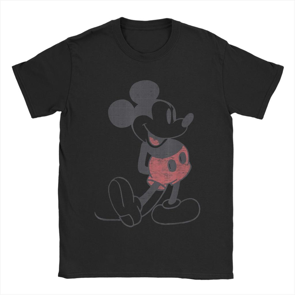 Streetwear T Shirt Mickey Friends Mickey Mouse Vintage Portrait Cotton T-Shirts  Hippie Tshirt for Male Summer Short Sleeve Tops