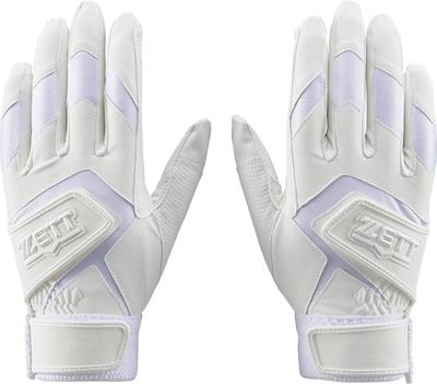 ZETT Batting Gloves for Both Hands Compatible with High School Rules White M Size BG579HS White for Both (1100) (24-25cm) (1100) Hands/L (26-27cm)