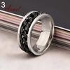 Smart Punk Chain Style Stainless Steel Band Ring Jewelry Couple Gift