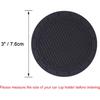 Wisdompro Car Coasters, 4 Pack 3 Inch Diameter Car Cup Coaster, Black | Dustproof PVC Car Cup Holder Insert Coaster, Anti Slip Universal Vehicle
