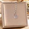 Women's Silver Titanium Steel Necklace with Micro-Inlaid Zircon - Elegant, Durable Clavicle Chain Jewelry