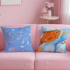 Goldfish Art Cushion Cover Soft Short Plush Double-Sided Printing Home Decor Machine Washable Pillow Case Gift