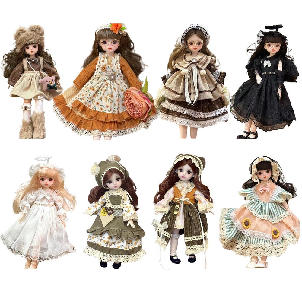 30cm BJD Doll Eclectic High End Design Princess Dress Up Set With Long Hair High Heel Beautiful 3D Eyes Beautiful Accessories